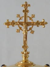 Antique solid silver gilt Ciborium